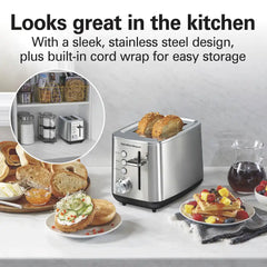Luxe Stainless Steel 2 Slice Toaster