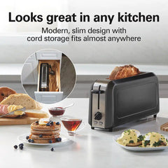 Long-Slot Toaster, Black