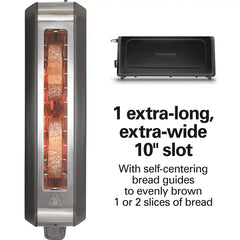 Long-Slot Toaster, Black