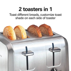 4 Slice Metal Toaster with Extra-Wide Slots