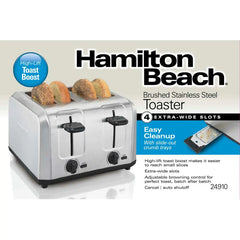 Brushed Stainless Steel 4-Slice Toaster