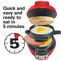 Breakfast Sandwich Maker, Red