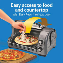 Easy Reach® 4 Slice Toaster Oven with Roll-Top Door
