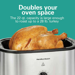 Electric Roaster Oven 22 Quarts, Stainless Steel