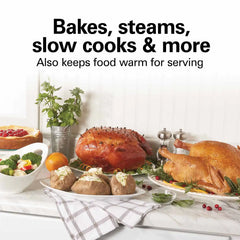 Electric Roaster Oven, 22 Quarts, Red