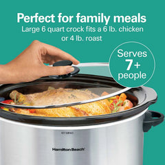 6 Quart Slow Cooker Chrome