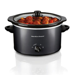 3 Quart Slow Cooker, Matte Black