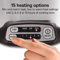 Stay or Go® Sear & Cook 6 Quart Slow Cooker, Silver