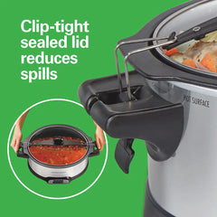 Stay or Go® Sear & Cook 6 Quart Slow Cooker, Silver