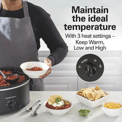 6 Quart Slow Cooker with Folding Handles
