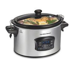Set & Forget® 6 Quart Defrost Slow Cooker Silver