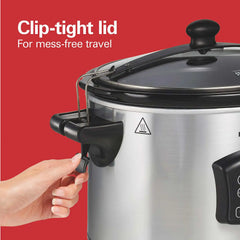 Set & Forget® 6 Quart Defrost Slow Cooker Silver
