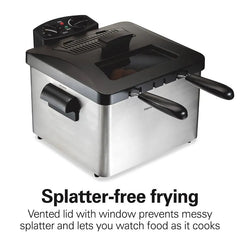 Deep Fryer, 4.5 Liters/19 Cup Oil Capacity Professional-Style with 2 Baskets