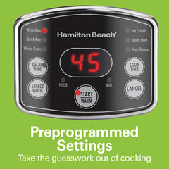 2-14 Cup Capacity (Cooked) Rice/Hot Cereal Cooker