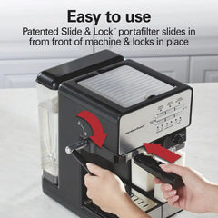 Slide & Lock™ Espresso Maker with Automatic Milk Reservoir