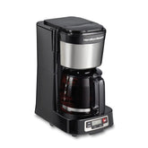 FrontFill® 5 Cup Compact Coffee Maker with Programmable Clock & Glass Carafe