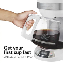 Programmable Coffee Maker, White