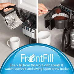 Front-Fill® 12 Cup Programmable Coffee Maker with Swing-Out Basket