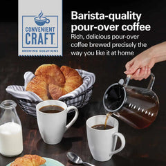 8 Cup Convenient Craft™ Automatic or Manual Pour-Over Coffee Brewer, White