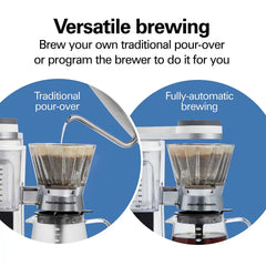 8 Cup Convenient Craft™ Automatic or Manual Pour-Over Coffee Brewer, White