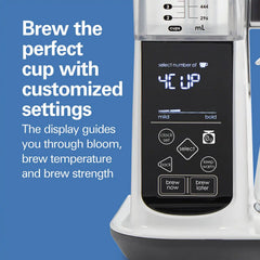 8 Cup Convenient Craft™ Automatic or Manual Pour-Over Coffee Brewer, White