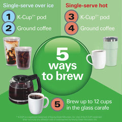 FlexBrew® Advanced 5-in-1 Coffee Maker, Removable Dual-Position