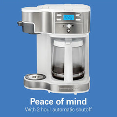 12 Cup 2-Way Programmable Coffee Maker White