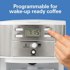 12 Cup 2-Way Programmable Coffee Maker White