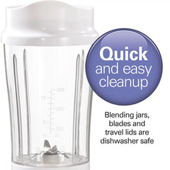 Smoothie Blender with 2 Travel Jars and 2 Lids