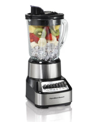 Wave Crusher® Multi-Function Blender with Mess-free 40oz Glass Jar, 700W Black & Stainless