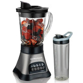 Wave Crusher® Blender with 40oz Glass Jar & Blend-in Travel Jar, Gray