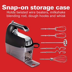 6 Speed Hand Mixer with Pulse and Snap-On Case