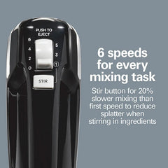 6 Speed Hand Mixer with Storage Clip