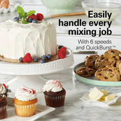 6 Speed Hand Mixer with Quick Burst™ and Snap-On Case