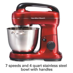 7 Speed Stand Mixer, 4 Quart, Red