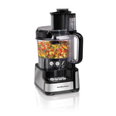 Hamilton Beach® Stack & Snap™ Food Processor, 12 Cup Capacity, Black & Stainless, 70725AG