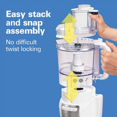 Hamilton Beach® Stack & Snap™ 12 Cup Food Processor, 70729FG