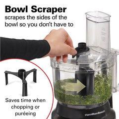 Hamilton Beach® Bowl Scraper Food Processor, 10 Cup Capacity, Black, 70730G