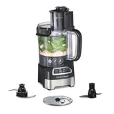 Hamilton Beach® Stack & Snap™ Food Processor, 12 Cup Capacity, Black & Stainless, 70755