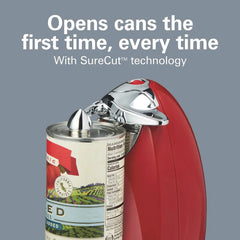 Classic Chrome Heavyweight Can Opener - Red