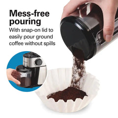 Hamilton Beach® Burr Coffee Grinder, Stainless, 80385