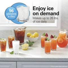 Countertop Bullet Ice Maker with Easy-Carry Handle, Black