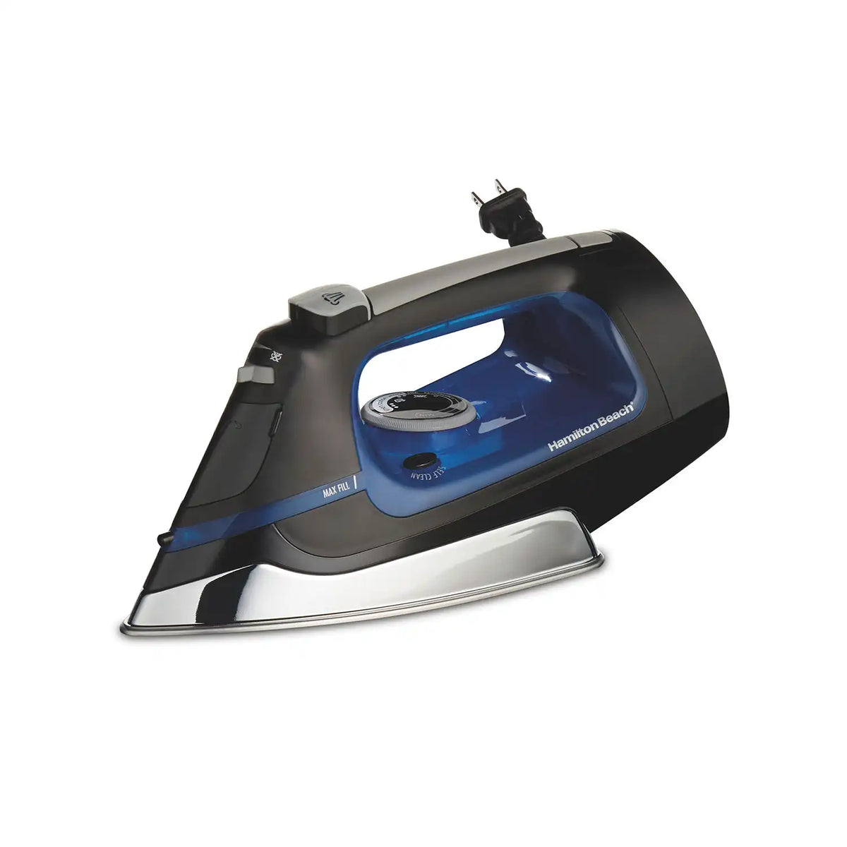 Retractable Cord Iron with Stainless Steel Soleplate