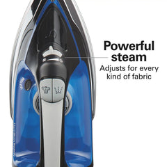 Retractable Cord Iron with Stainless Steel Soleplate