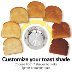 Sleek Stainless Steel 2 Slice Toaster