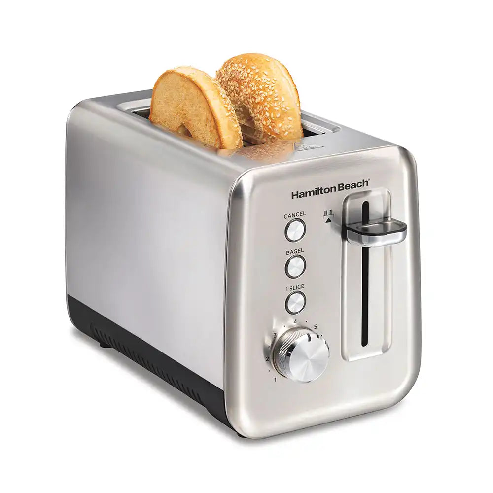 Sleek Stainless Steel 2 Slice Toaster