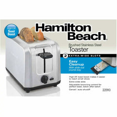 Brushed Stainless Steel 2-Slice Toaster