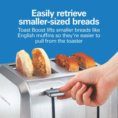 4 Slice Metal Toaster with Extra-Wide Slots