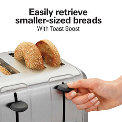 4 Slice Toaster with Extra-Wide Slots Stainless Steel