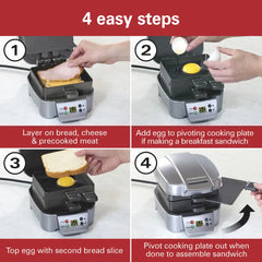 Sandwich Stacker™ Hot Sandwich Maker, Silver